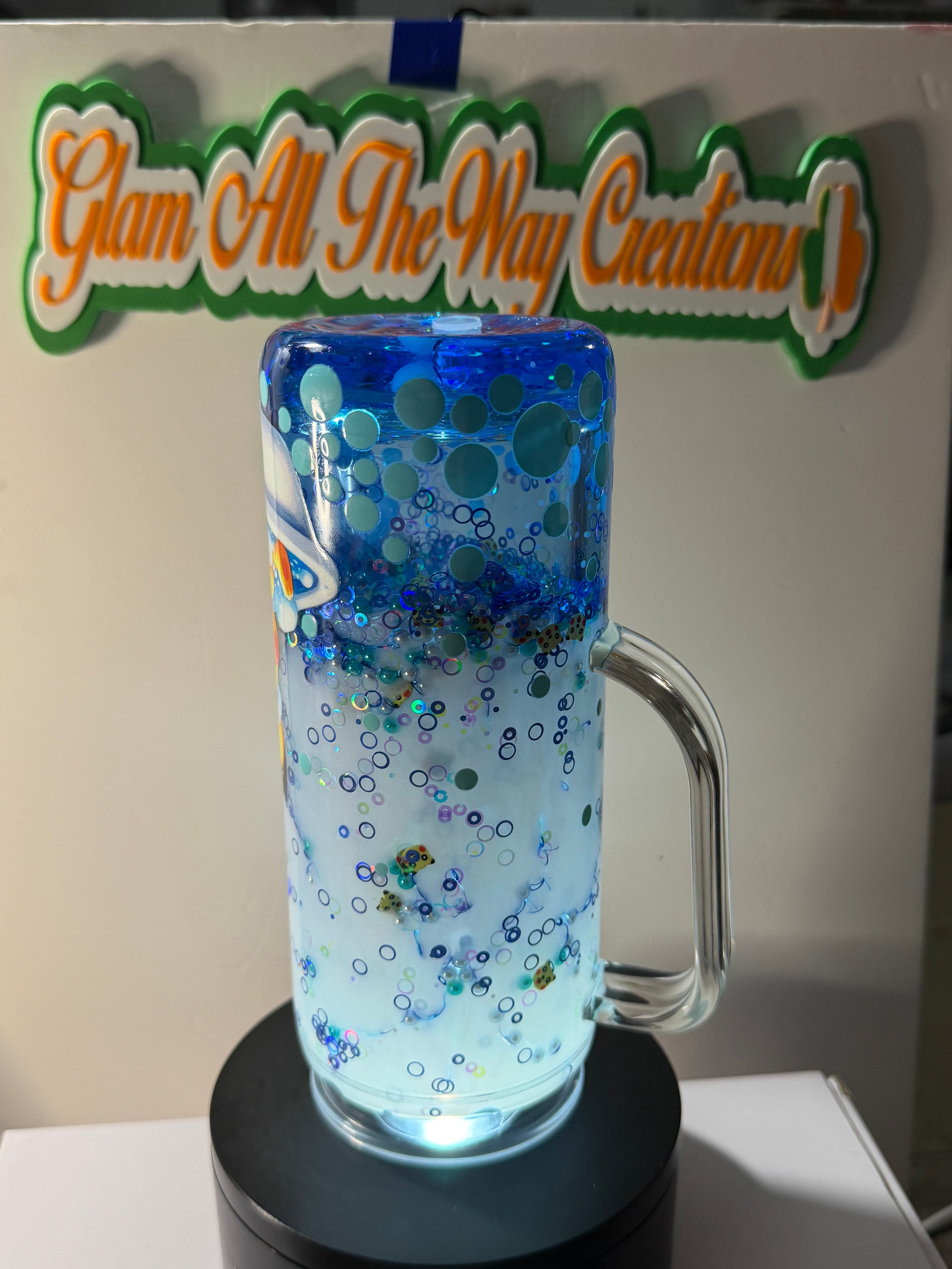 20OZ ACRYLIC HANDLED -  SLOW DUEL LAVA - PIKACHU BUBBLE BATH - DECO LID