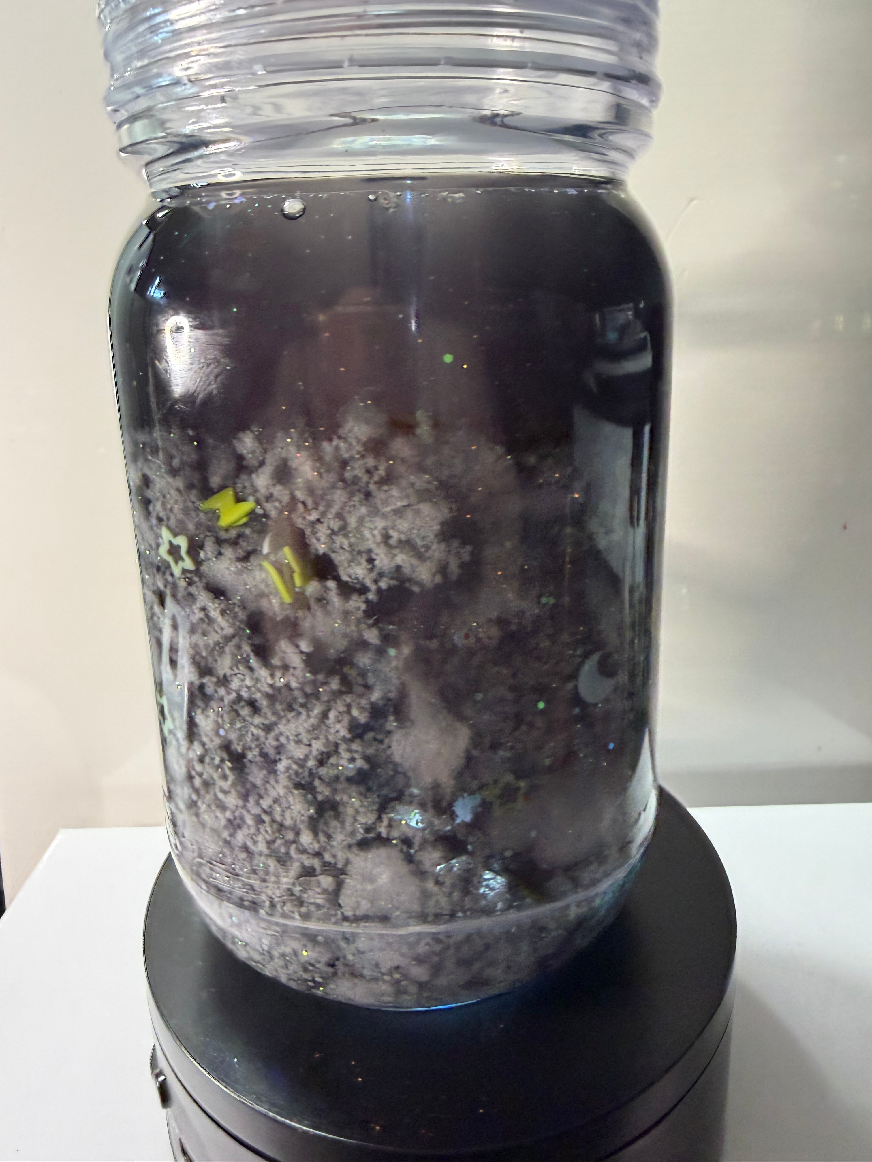 20OZ MASON ACRYLIC - WATERFALL NUGHTSKY CLOUD - GLOW IN THE DARK w/ DECO LID