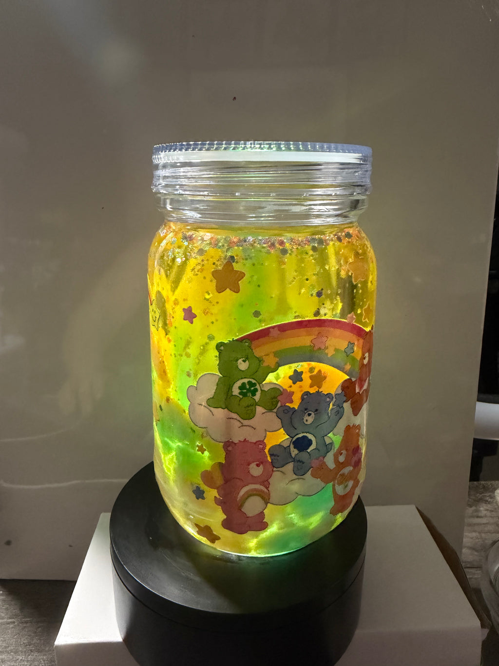 20OZ MASON ACRYLIC - CAREBEARS CLOUD CUP  - WITH DECO LID