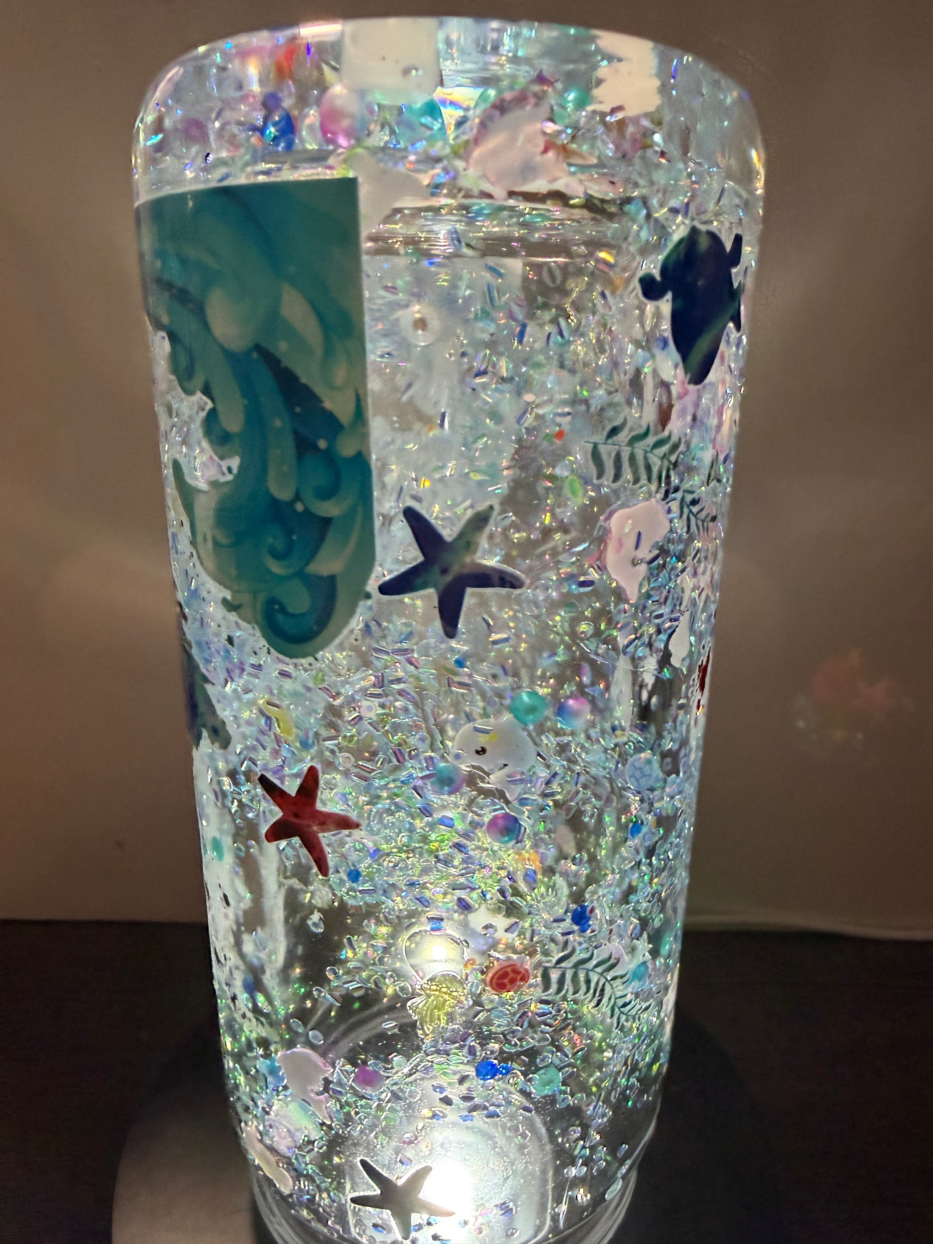 20OZ LIBBY ACRYLIC - LITTLE MERMAID DUEL LAVA WITH DECO LID