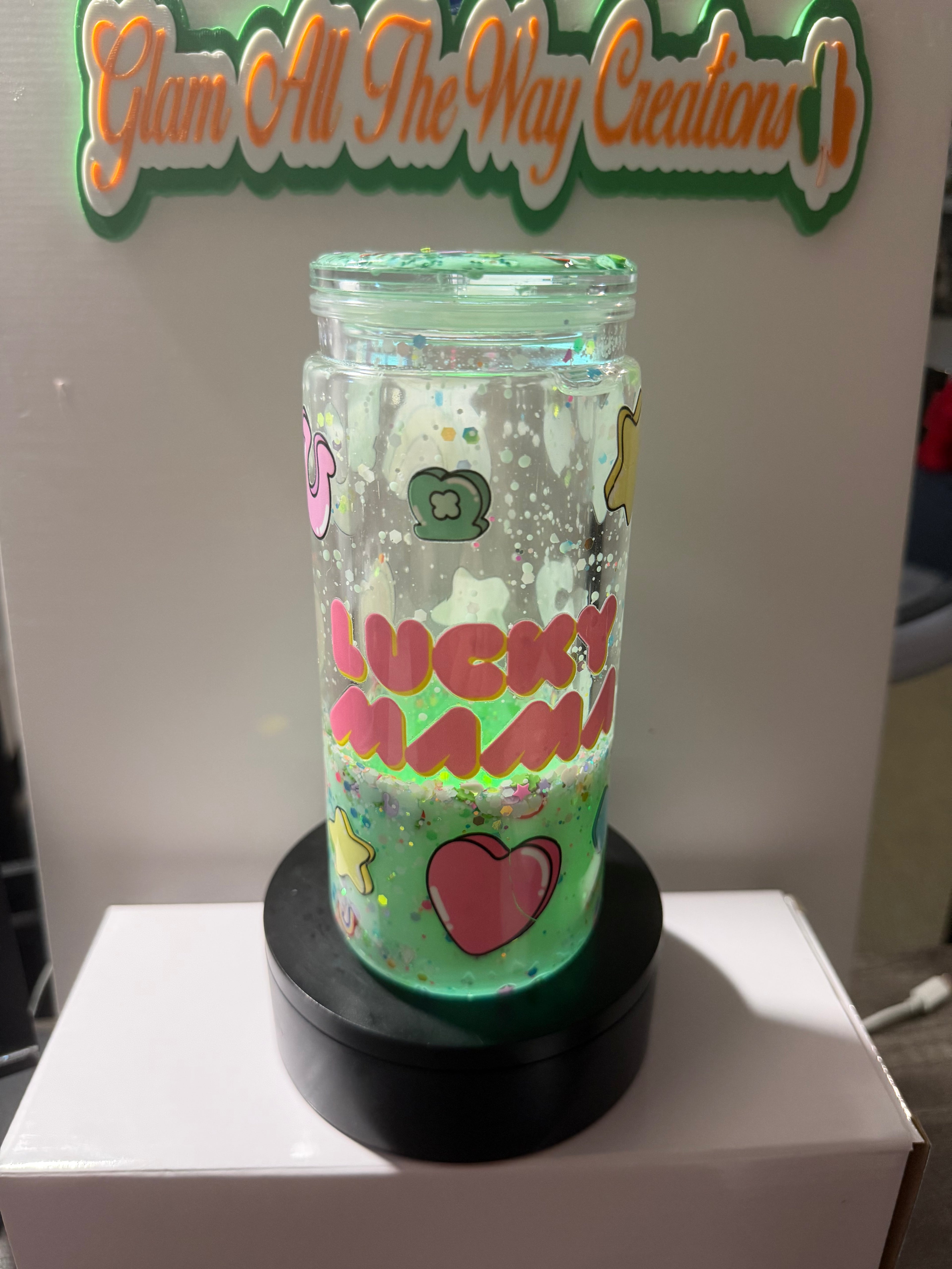 20OZ LIBBY ACRYLIC - MINT GREEN LAVA - LUCKY CHARMS - DECO LID