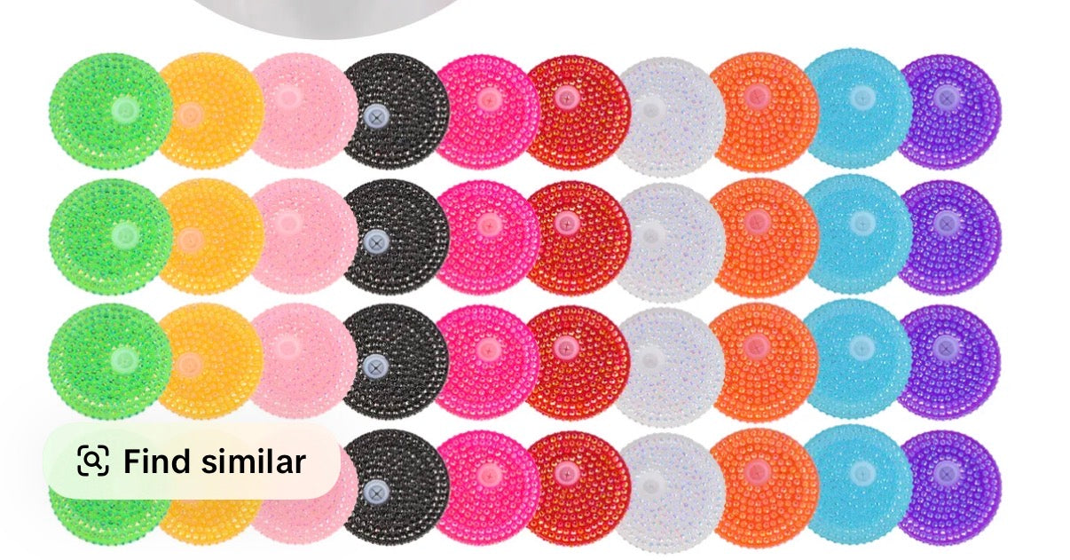 Rhinestoned Colored Acrylic Lids for 16oz & 20oz Libby style only (Copy)