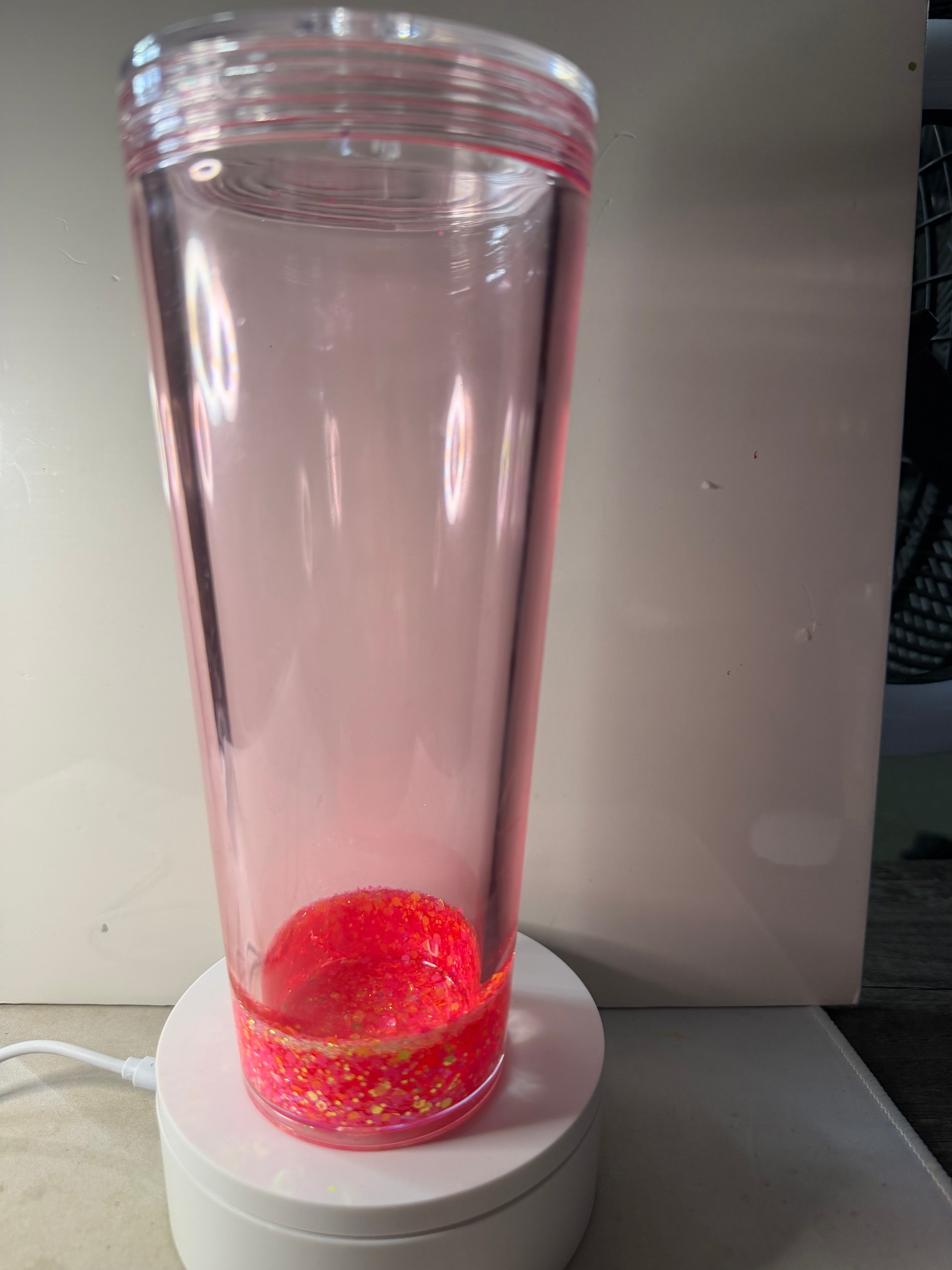 NEON PINK GLOW WATERFALL  - 24oz TAPERED CUP