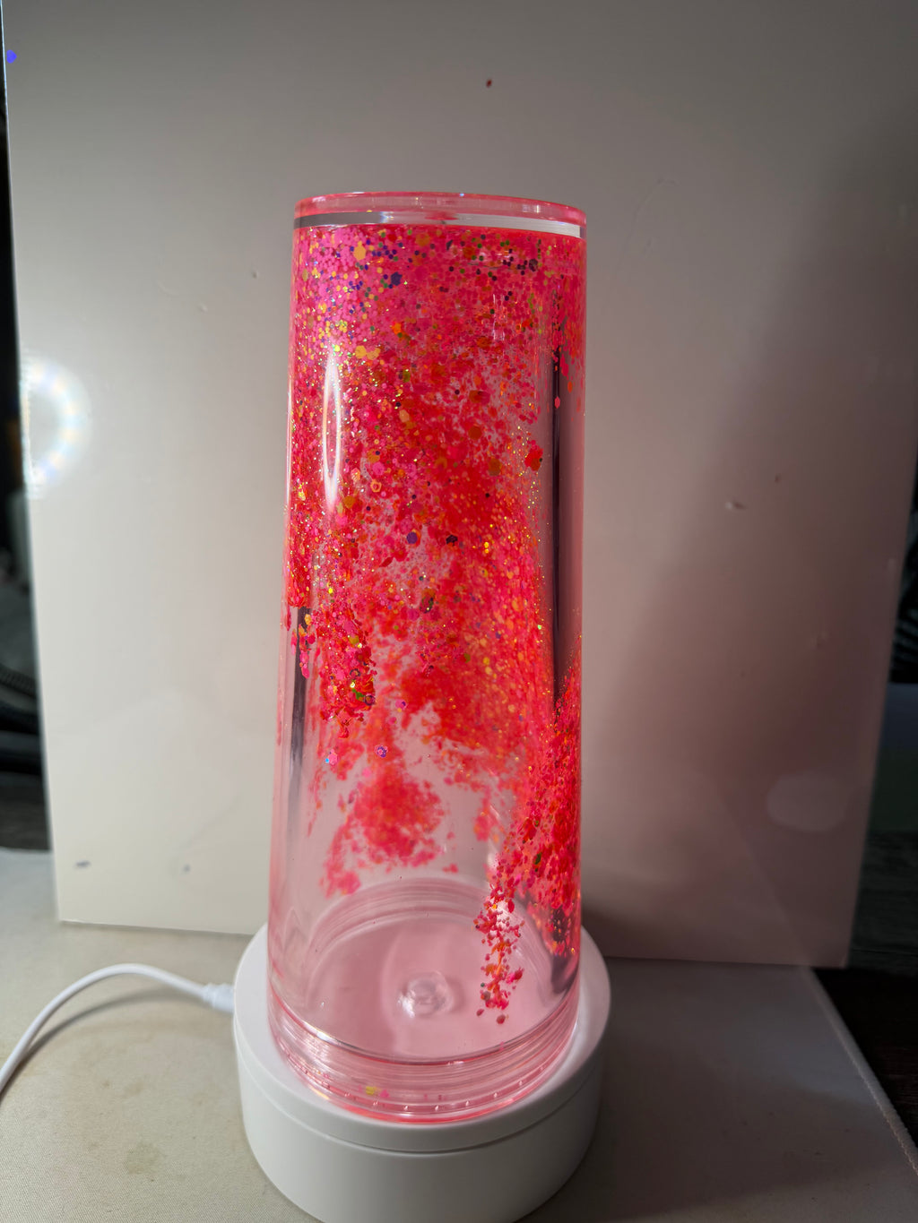 NEON PINK GLOW WATERFALL  - 24oz TAPERED CUP