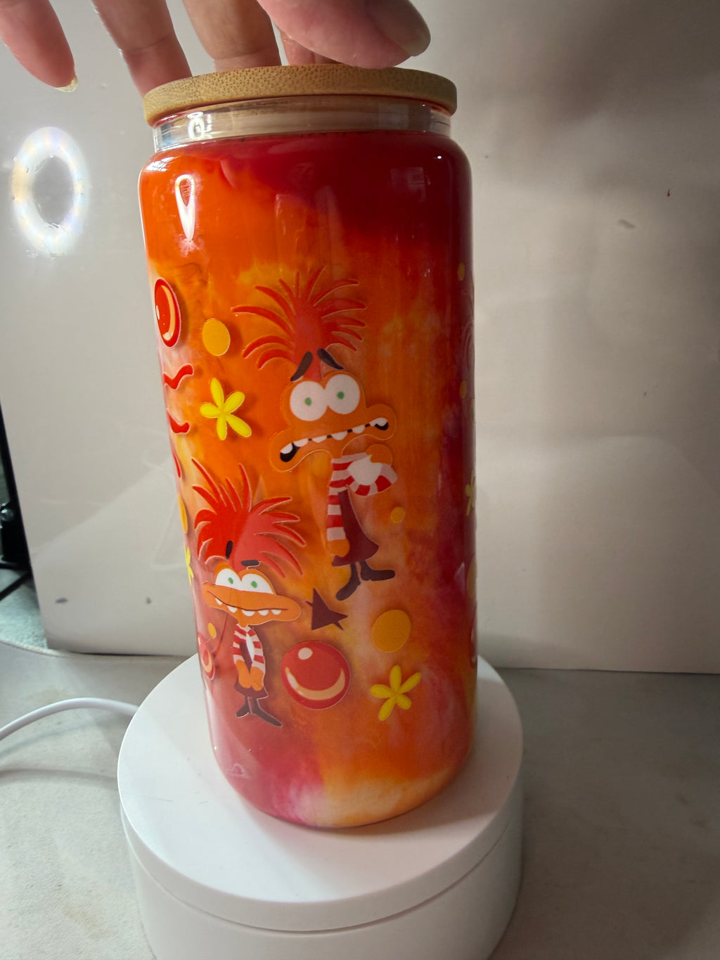 ANXIETY PAINT CUP (INSIDEOUT 2)  - 20oz GLASS LIBBY CAN STYLE