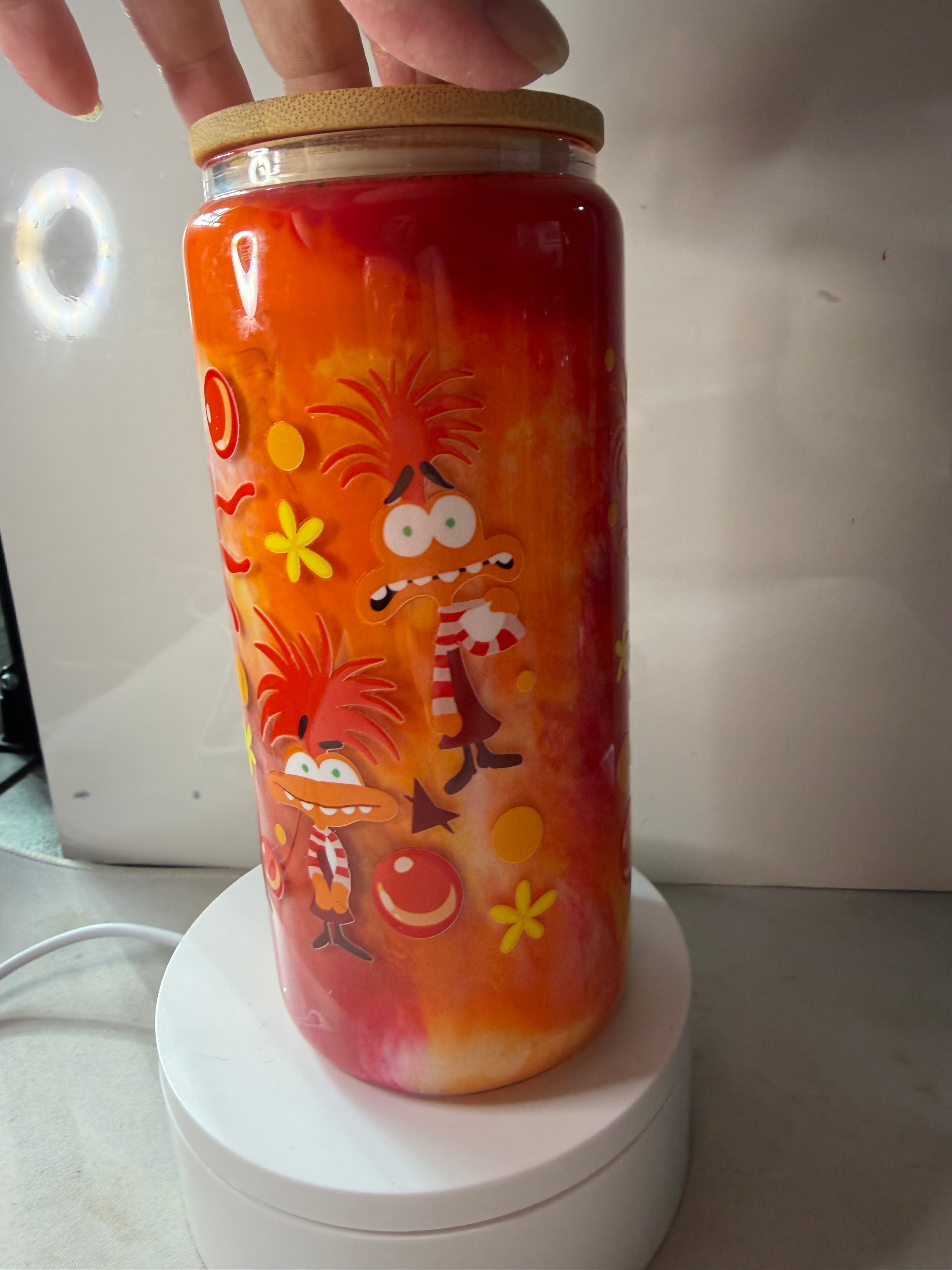 ANXIETY PAINT CUP (INSIDEOUT 2)  - 20oz GLASS LIBBY CAN STYLE