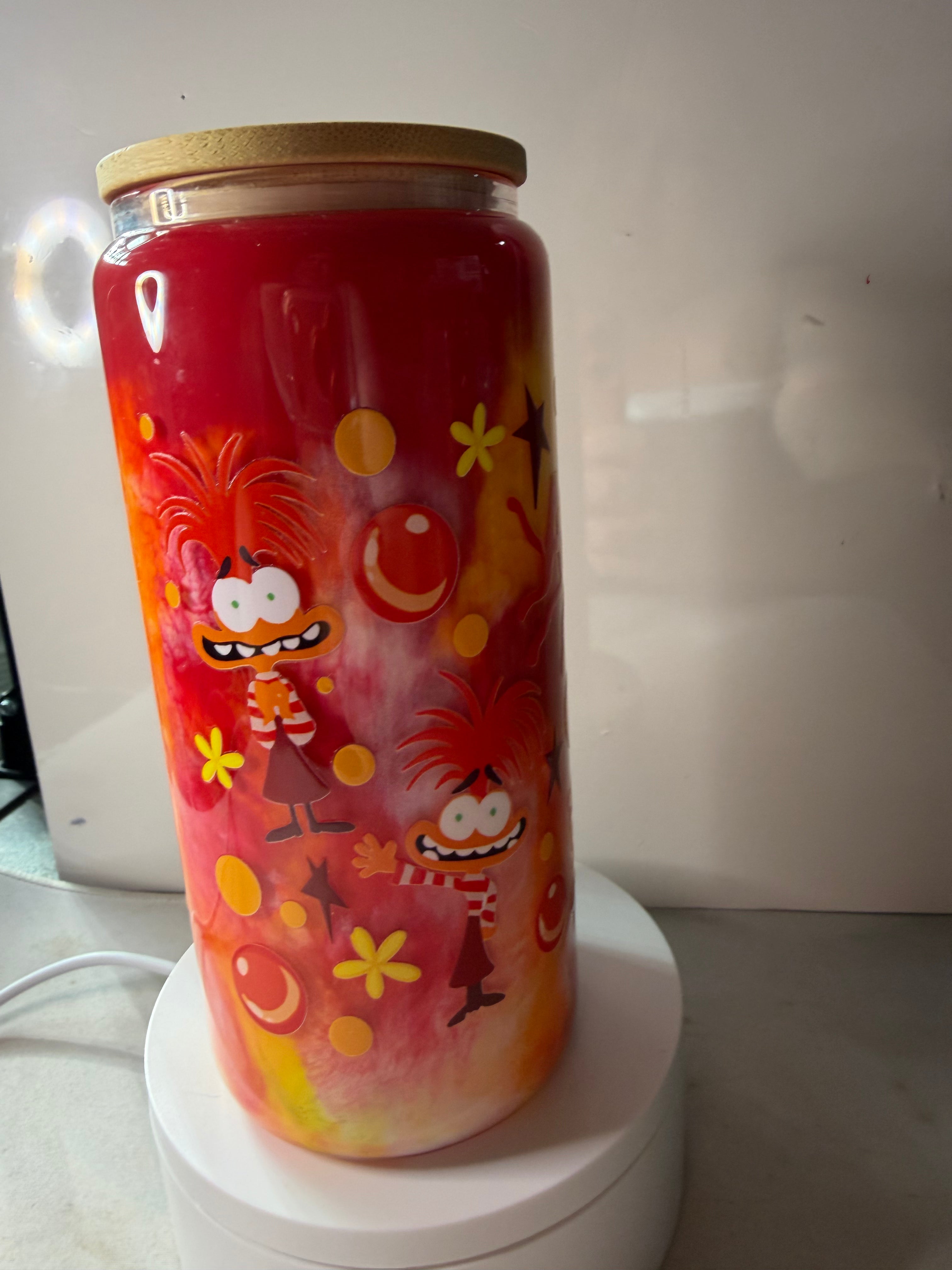 ANXIETY PAINT CUP (INSIDEOUT 2)  - 20oz GLASS LIBBY CAN STYLE