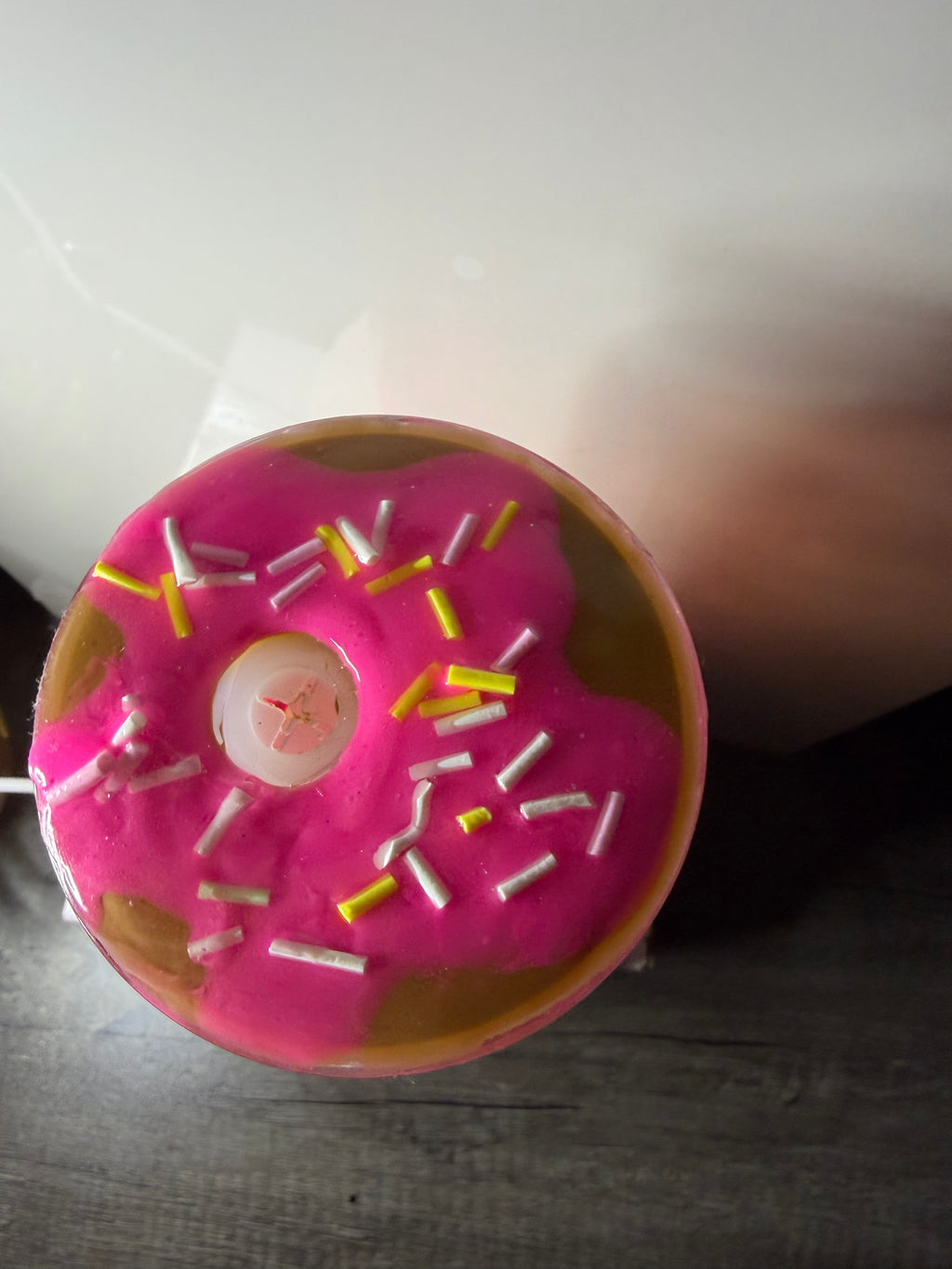 HOMER SIMPSON DONUT CUP W/ DECO LID - DUEL LAVA - 20OZ LIBBY CAN STYLE