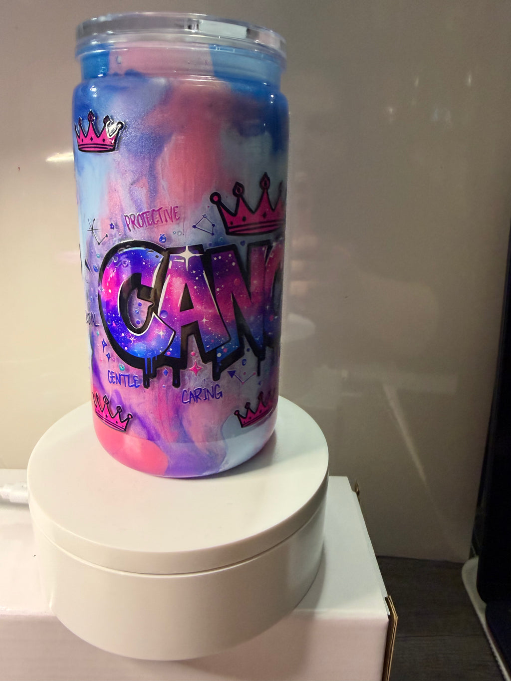 CANCER paint cup - 16oz Libby Can Style