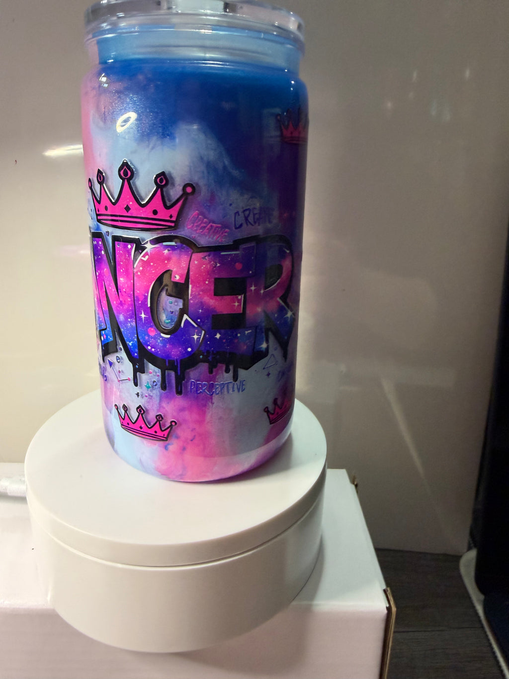 CANCER paint cup - 16oz Libby Can Style
