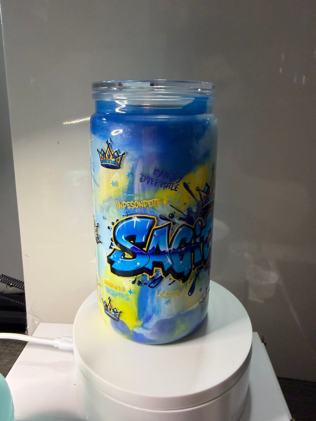 SAGGITARIUS paint cup - 16oz Libby Can Style