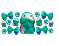 #2504 - ADULT - "RICHARD" - BLUE GREEN WHITE