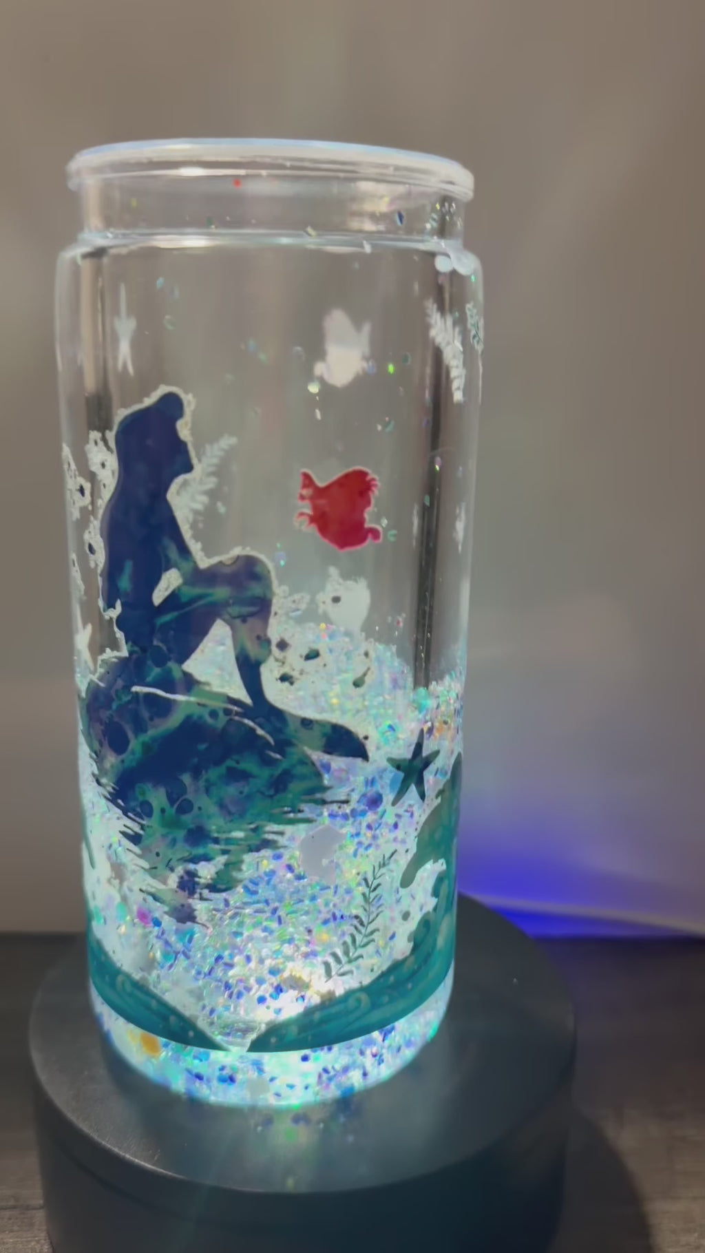 20OZ LIBBY ACRYLIC - LITTLE MERMAID DUEL LAVA WITH DECO LID