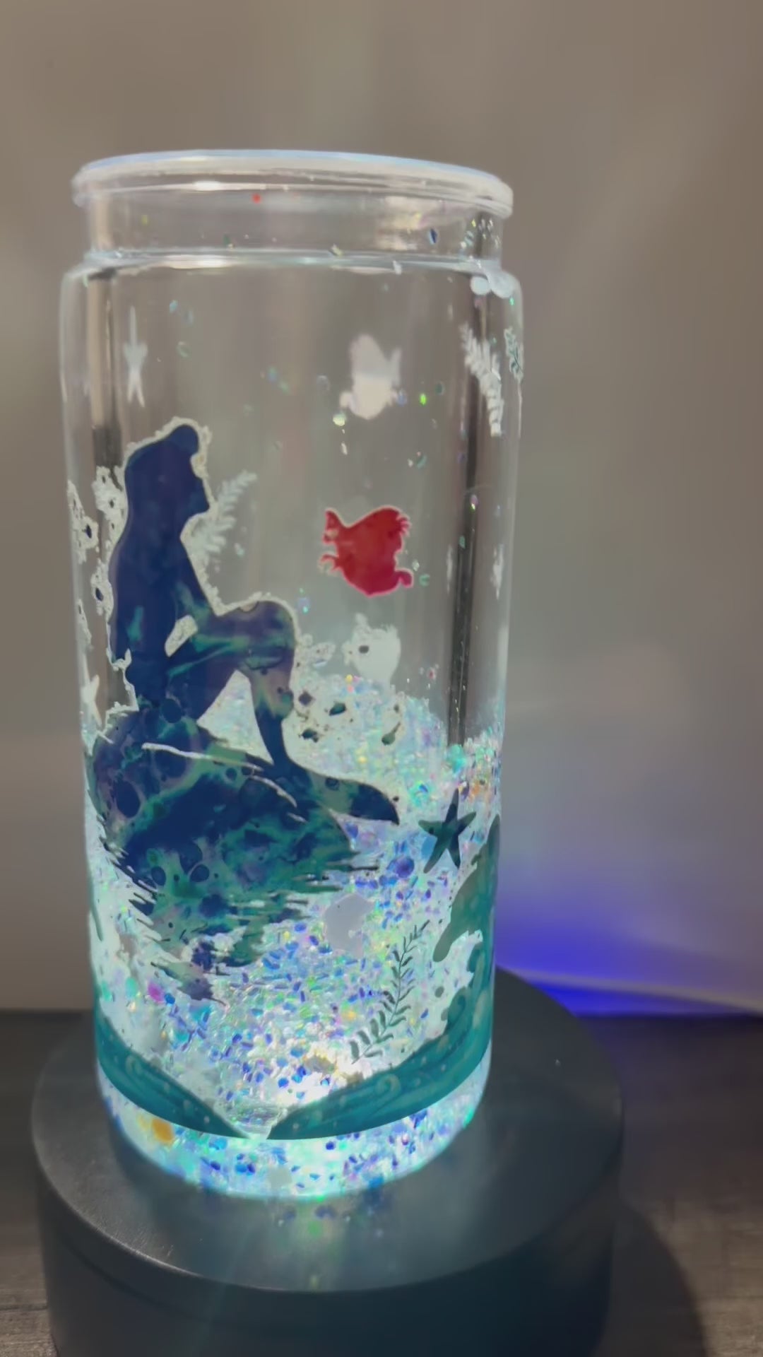 20OZ LIBBY ACRYLIC - LITTLE MERMAID DUEL LAVA WITH DECO LID