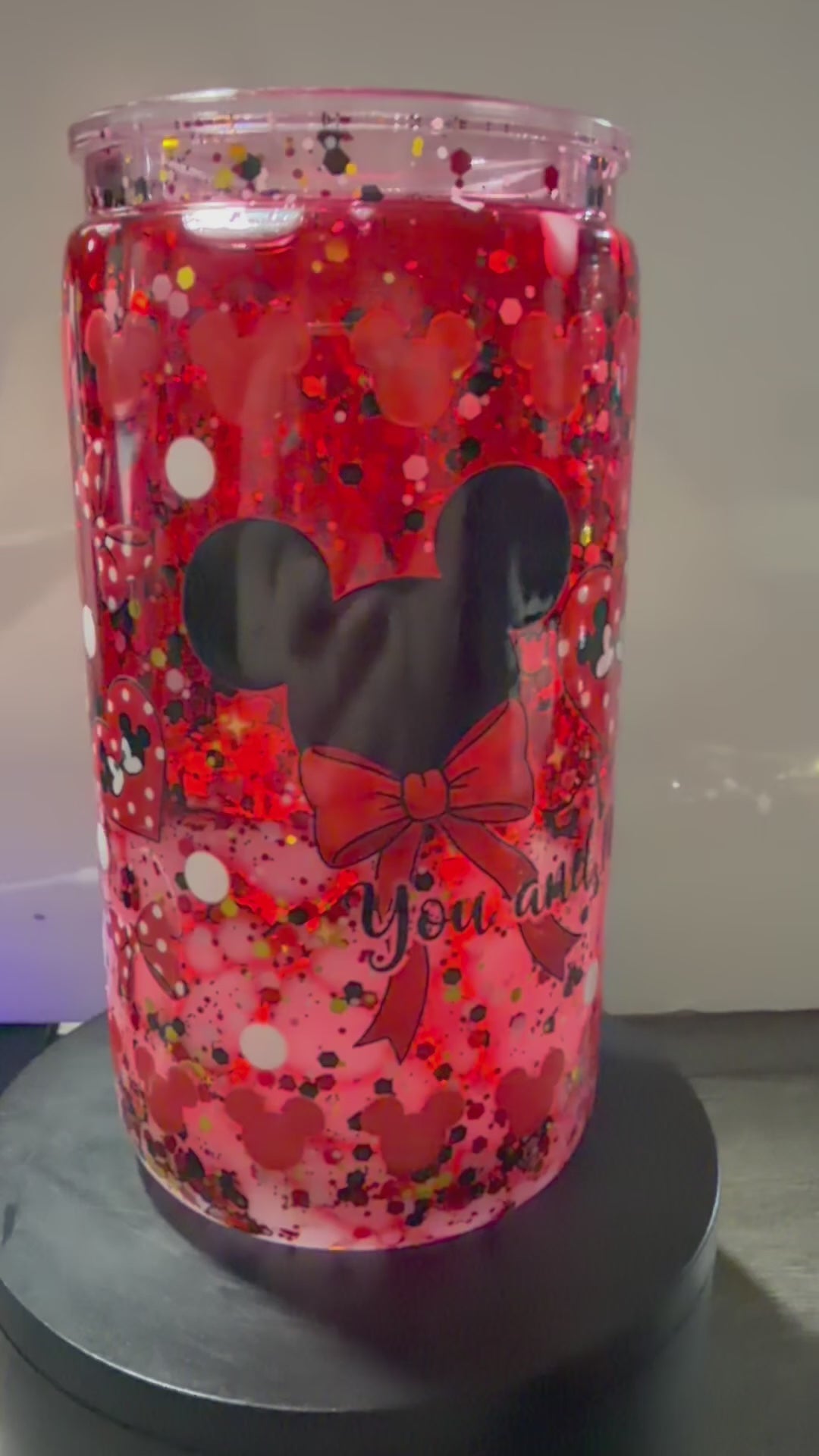 16oz LIBBY ACRYLIC - MICKEY MOUSE DUEL LAVA - WITH DECO LID