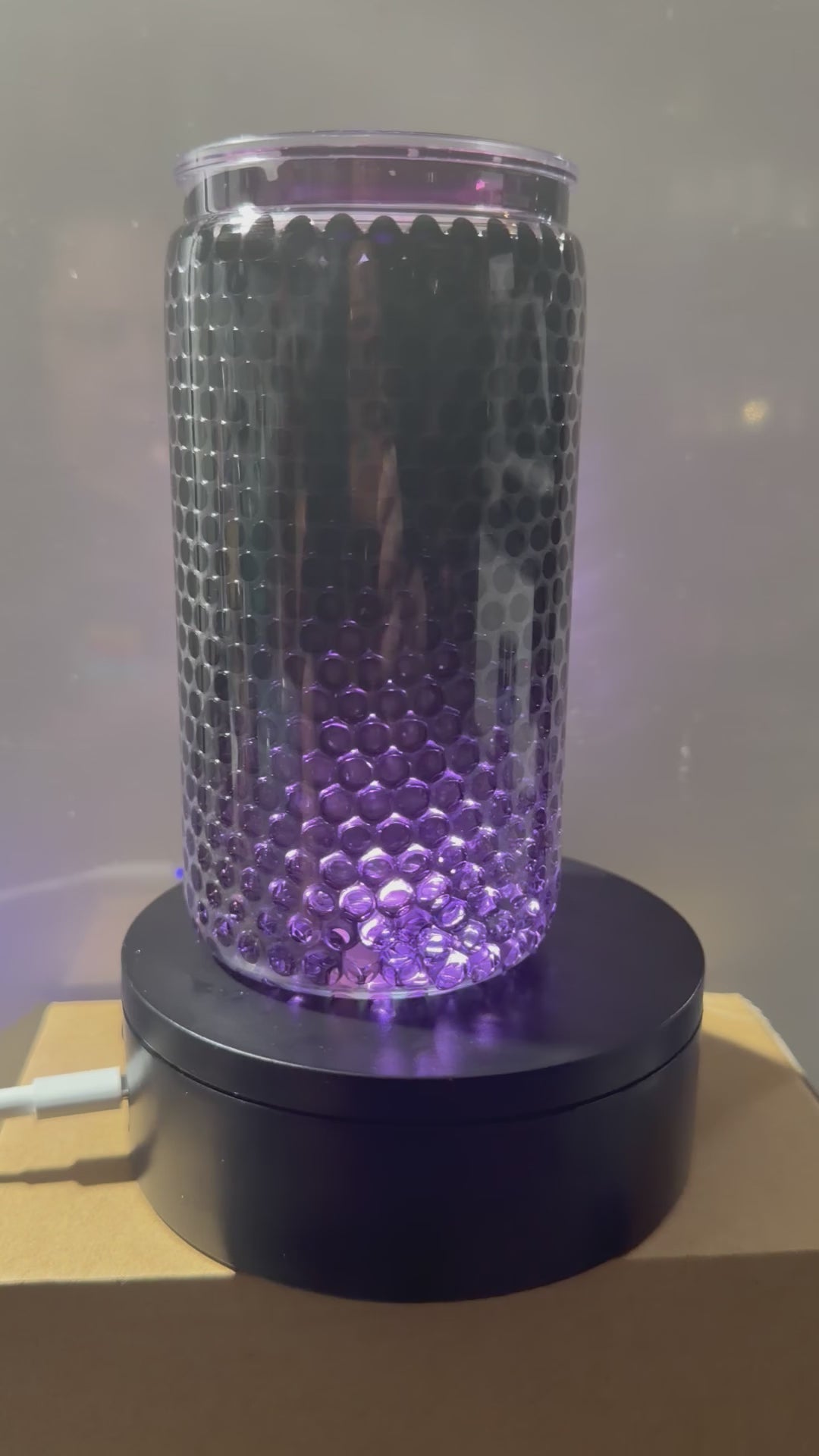 16oz LIBBY ACRYLIC - PURPLE HONEYCOMB
