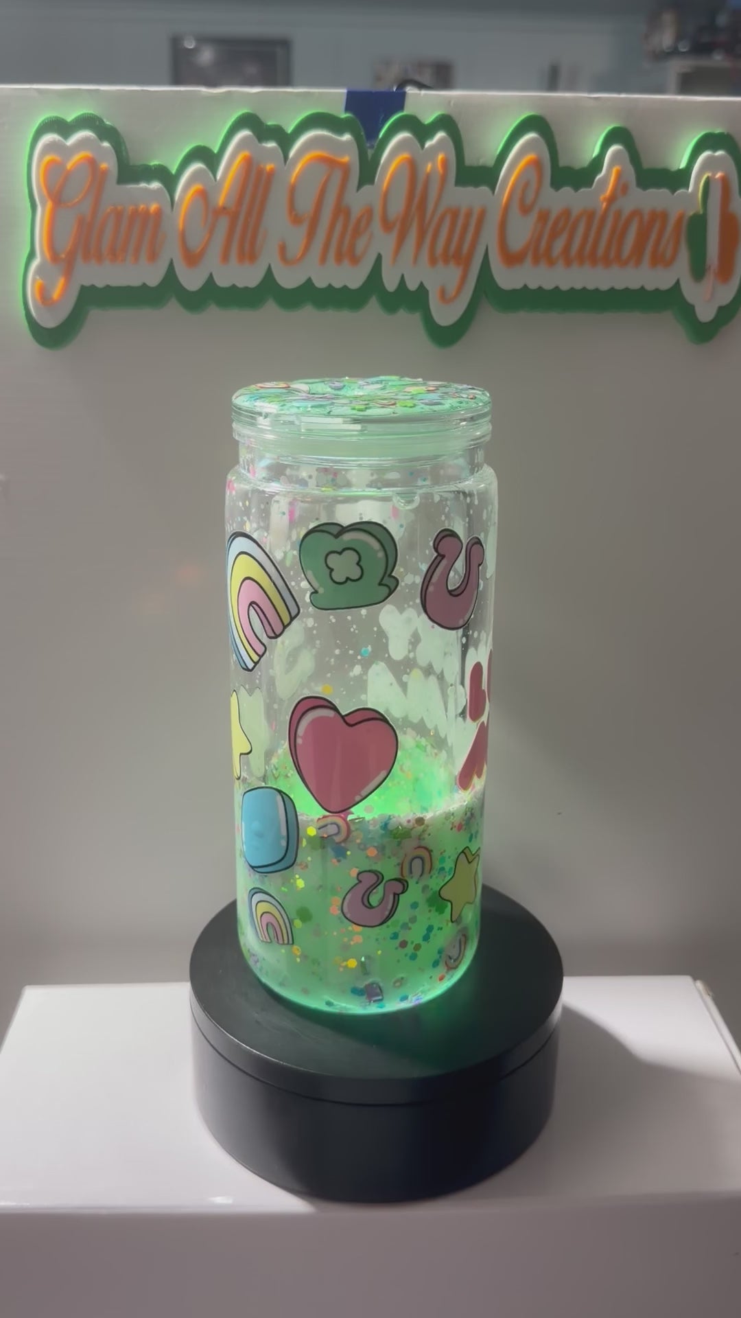 20OZ LIBBY ACRYLIC - MINT GREEN LAVA - LUCKY CHARMS - DECO LID