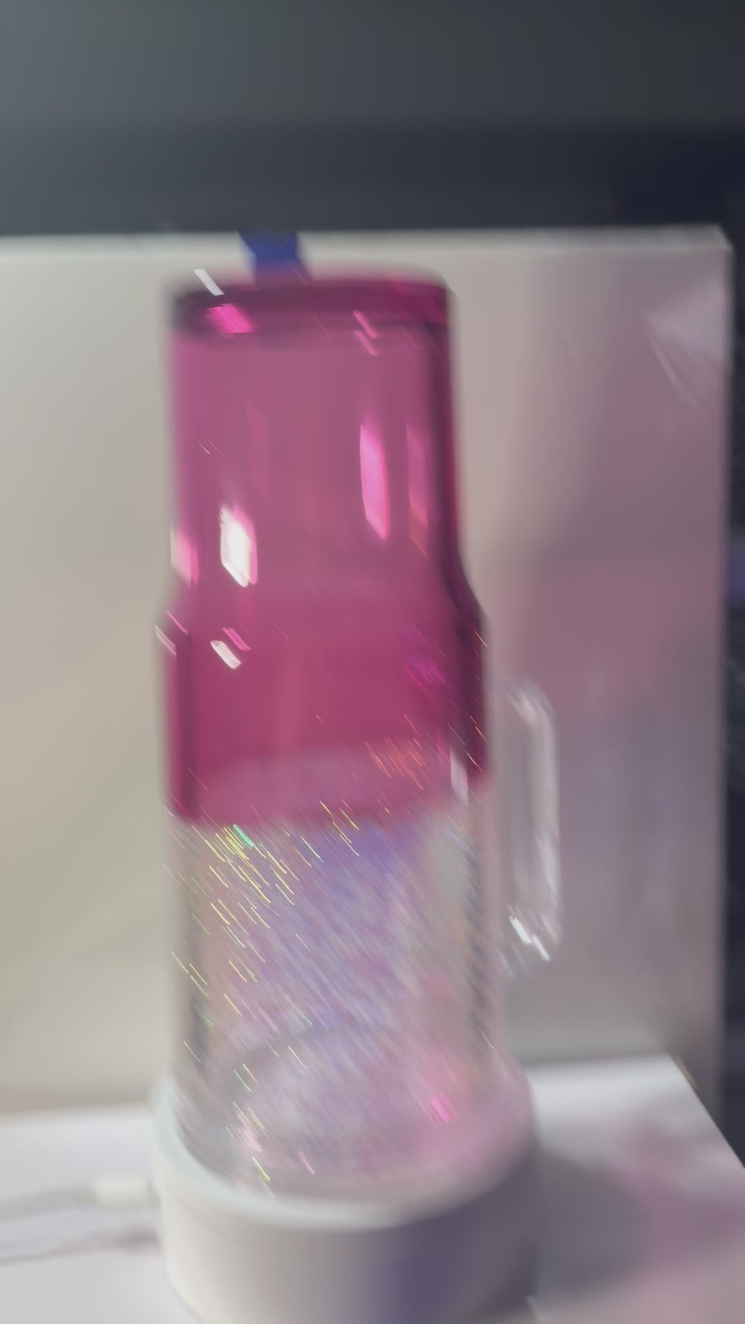 40 OZ ACRYLIC - REVERSE LAVA - GLOW IN THE DARK