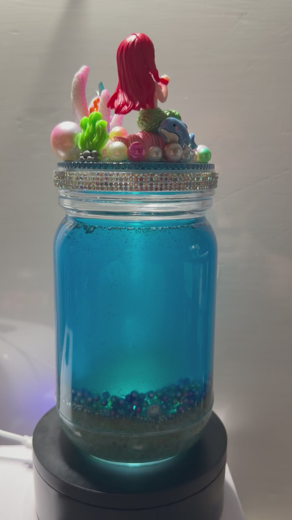 20OZ MASON ACRYLIC - MERMAID BEACH w/ DECO LID