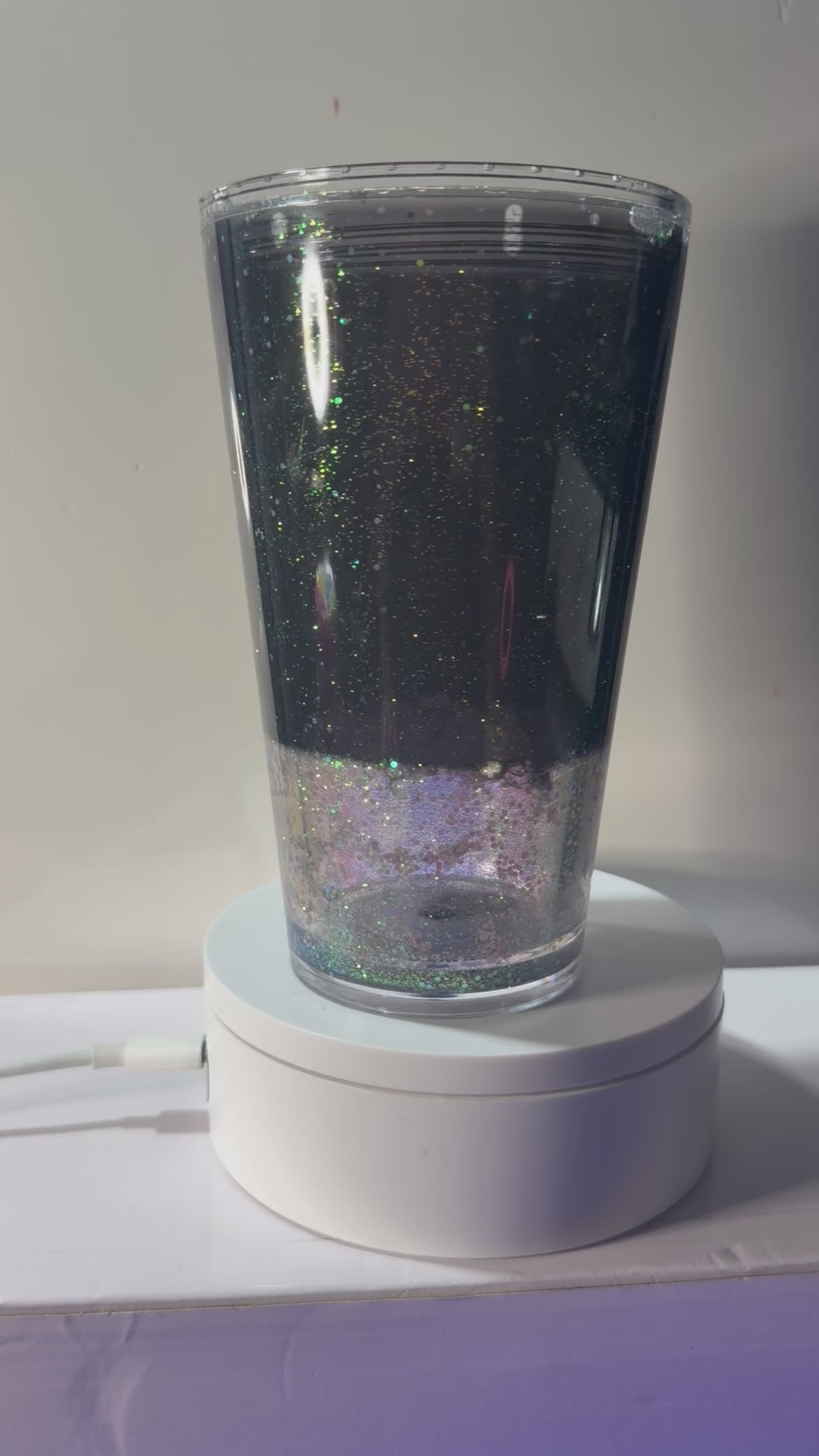 16OZ TAPERED ACRYLIC - REVERSE LAVA - GLOW IN THE DARK