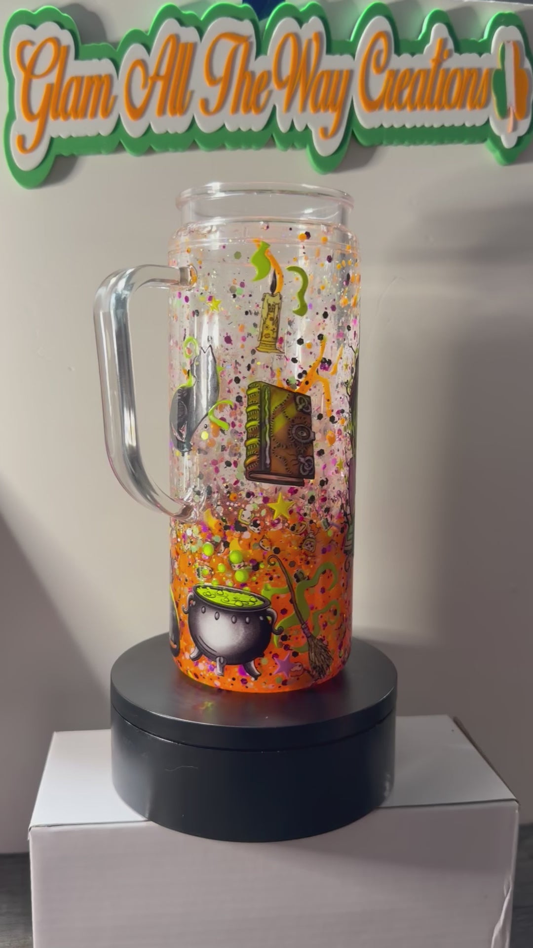 20OZ ACRYLIC HANDLED -  DUEL LAVA - HOCUS POCUS- DECO LID