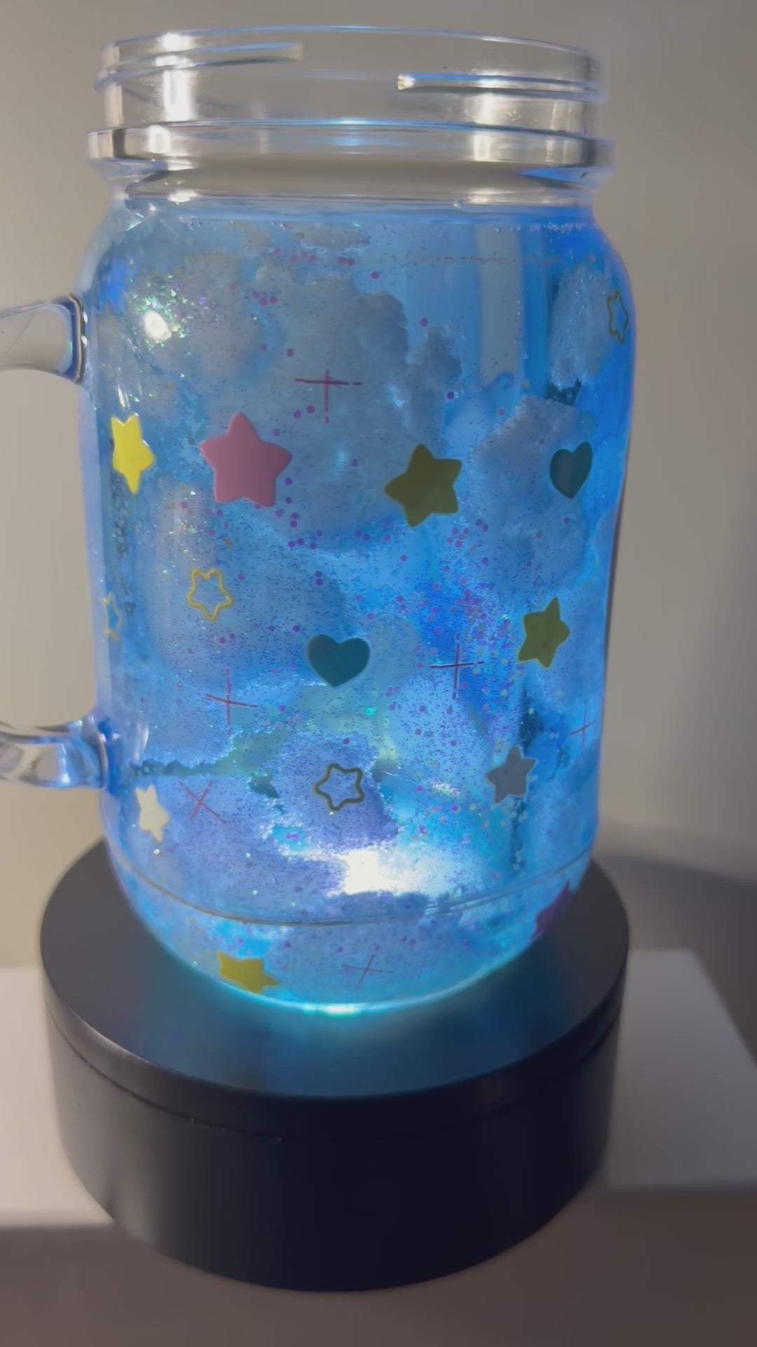 20OZ MASON ACRYLIC - CINNA CLOUD CUP - WITH DECO LID - glow