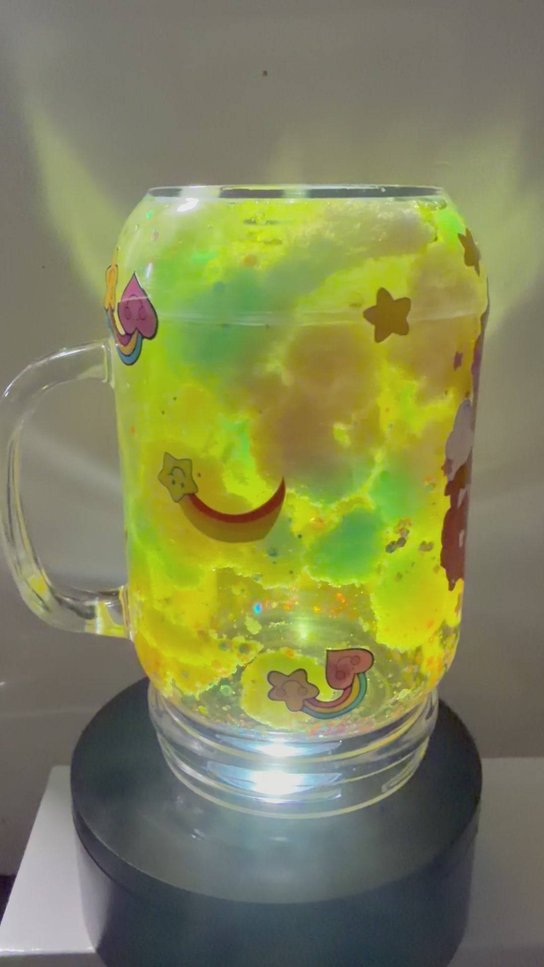 20OZ MASON ACRYLIC - CAREBEARS CLOUD CUP  - WITH DECO LID
