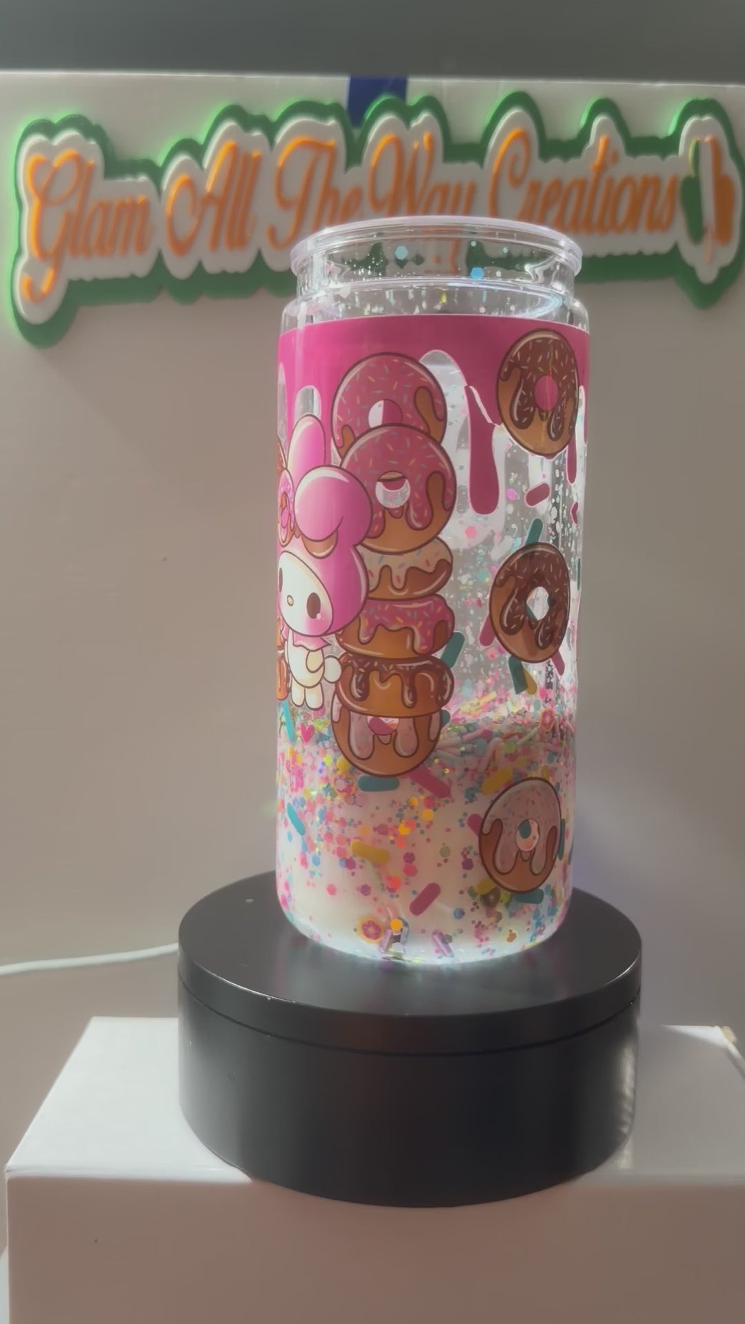 20OZ LIBBY ACRYLIC - PEARL WHITE MY MELODY LAVA - DECO LID